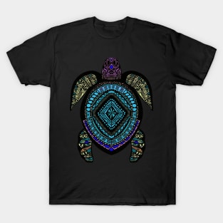 Boho Sea Turtle Mandala Art - Unique and Colorful Design T-Shirt